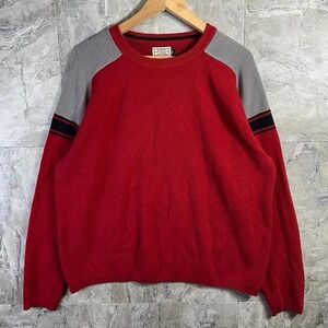 Vintage 90s The Original Arizona Jean Co Red Knit Sweater Men's Size XL